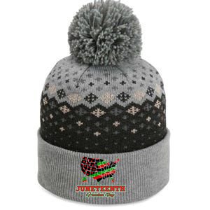 Juneteenth Freedom Day USA The Baniff Cuffed Pom Beanie