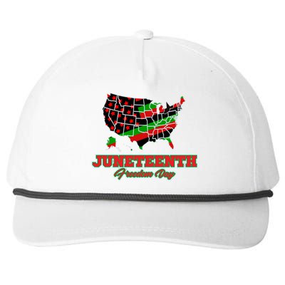 Juneteenth Freedom Day USA Snapback Five-Panel Rope Hat