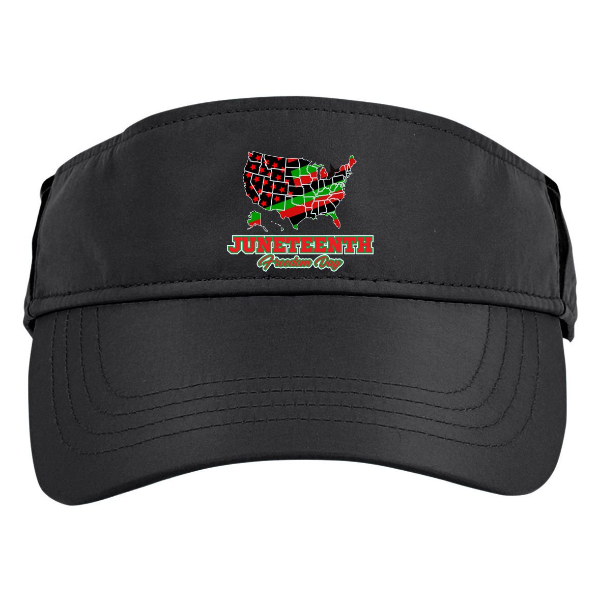 Juneteenth Freedom Day USA Adult Drive Performance Visor