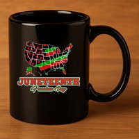 Juneteenth Freedom Day USA 11oz C Handle Ceramic Mug