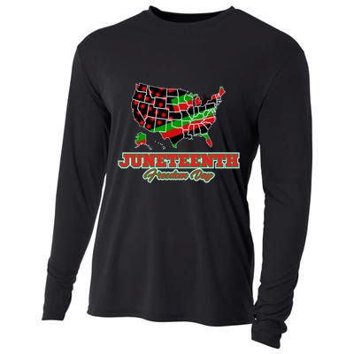 Juneteenth Freedom Day USA Cooling Performance Long Sleeve Crew