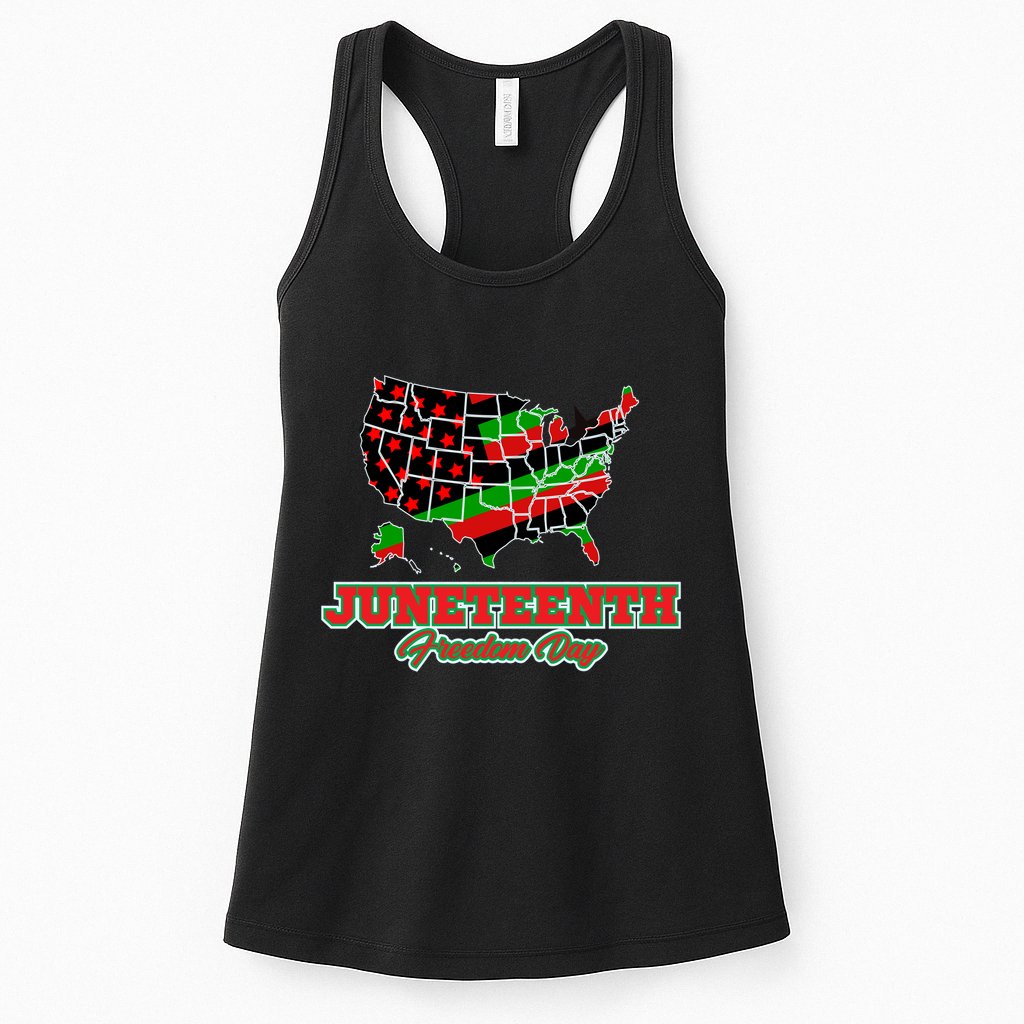 Juneteenth Freedom Day USA Womens Tank Top