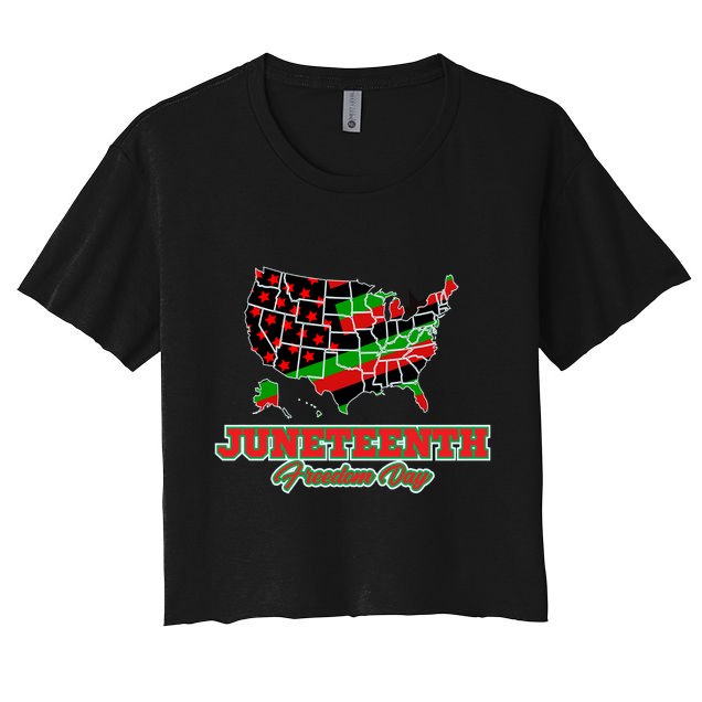 Juneteenth Freedom Day USA Crop Top