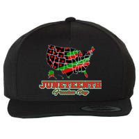 Juneteenth Freedom Day USA Wool Snapback Cap