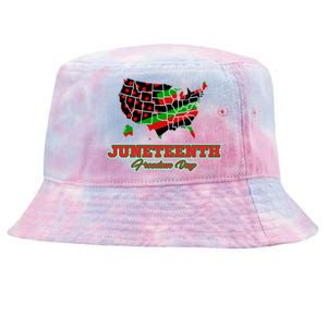 Juneteenth Freedom Day USA Tie-Dyed Bucket Hat