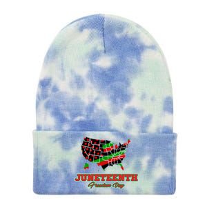 Juneteenth Freedom Day USA Tie Dye 12in Knit Beanie