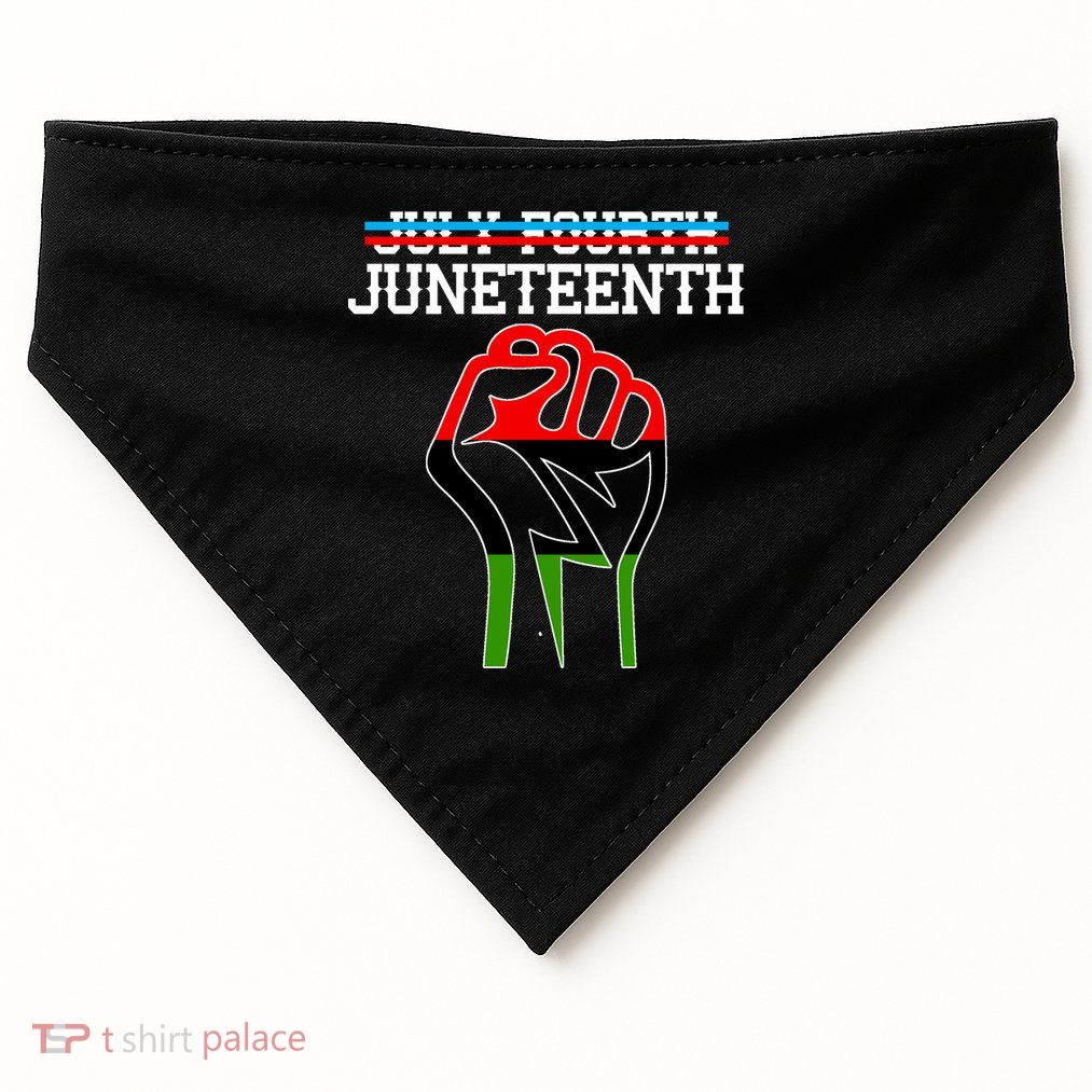 Juneteenth Freedom Fist USA-Made Doggie Bandana
