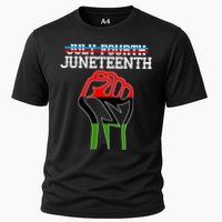 Juneteenth Freedom Fist Cooling Performance Crew T-Shirt