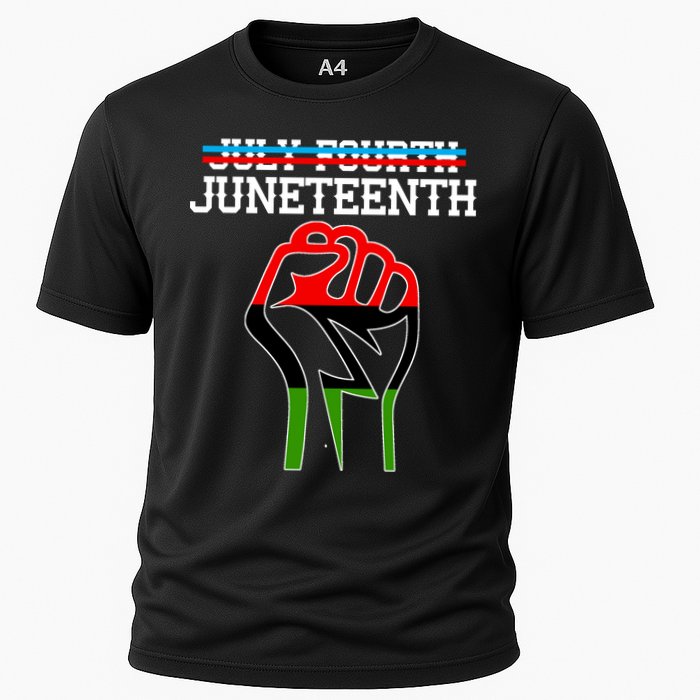 Juneteenth Freedom Fist Cooling Performance Crew T-Shirt