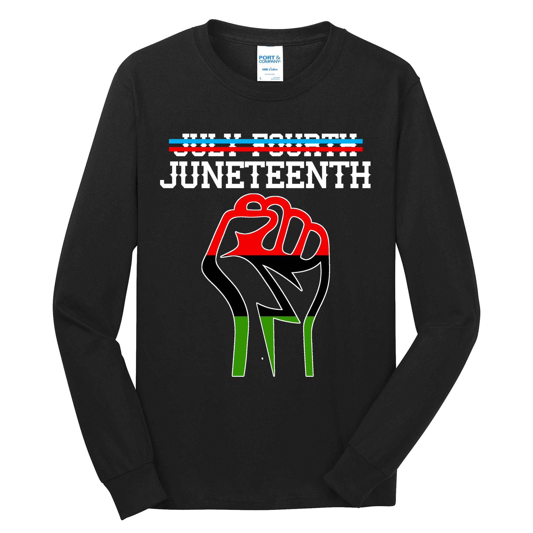 Juneteenth Freedom Fist Tall Long Sleeve T-Shirt