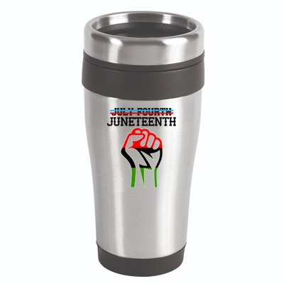 Juneteenth Freedom Fist 16oz Travel Tumbler