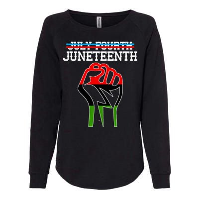 Juneteenth Freedom Fist Womens California Wash Sweatshirt