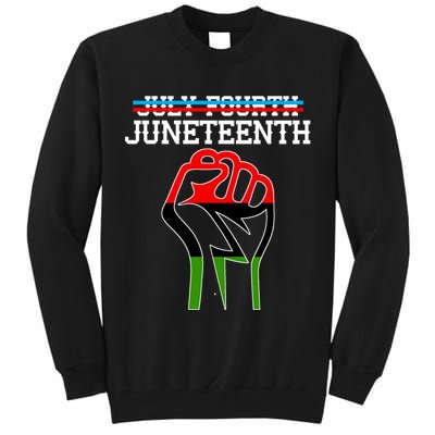 Juneteenth Freedom Fist Tall Sweatshirt