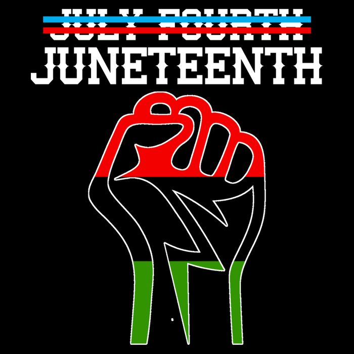 Juneteenth Freedom Fist Women's V-Neck T-Shirt