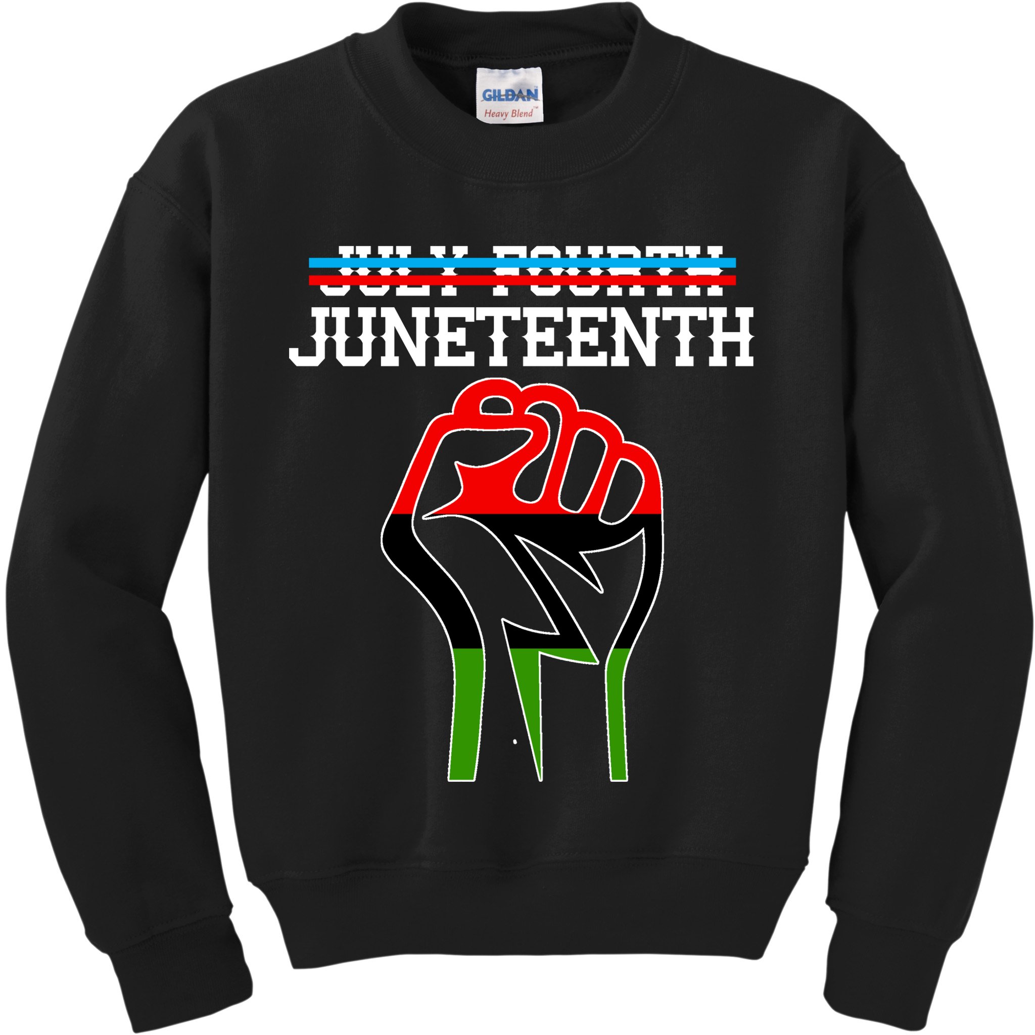 Juneteenth Freedom Fist Kids Sweatshirt