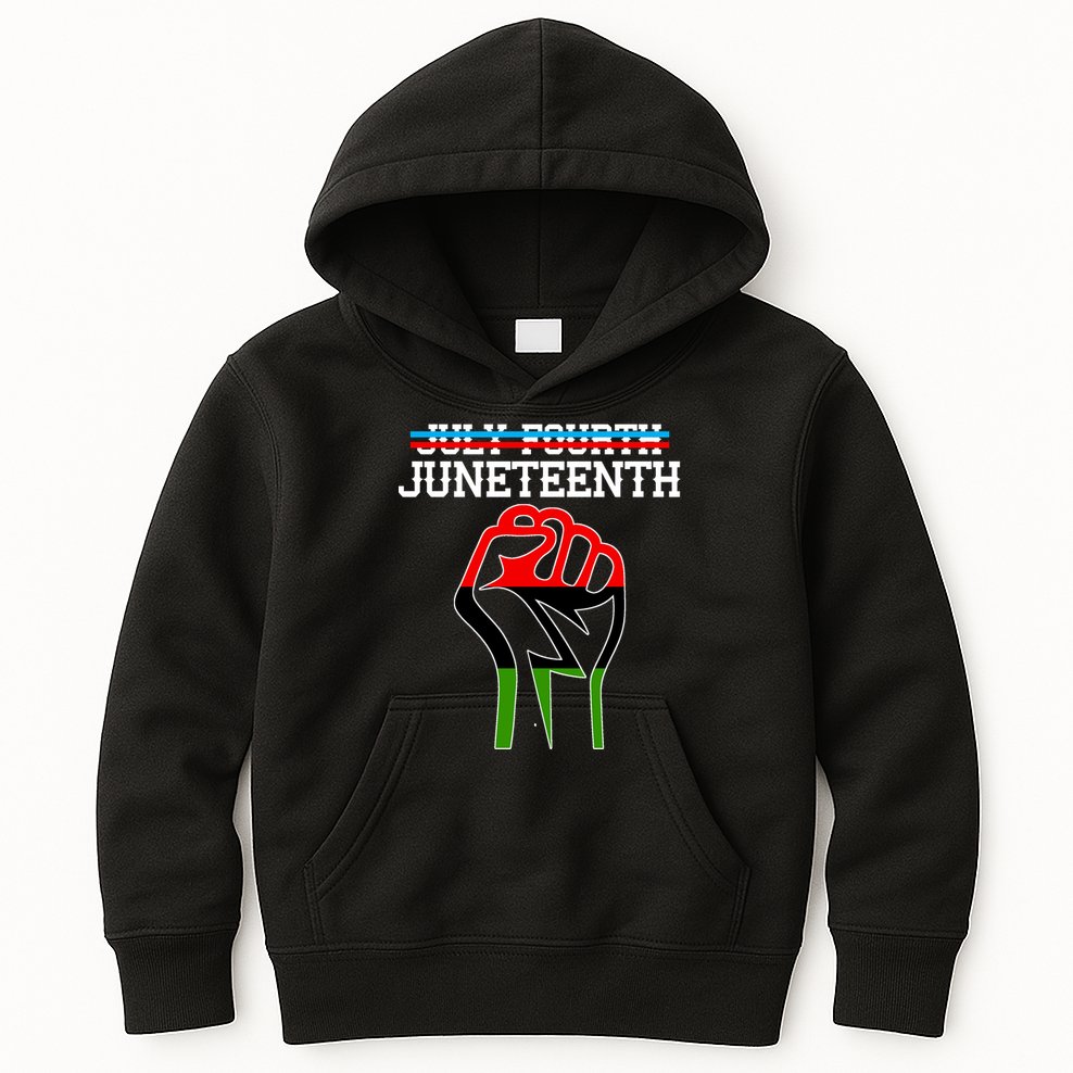 Juneteenth Freedom Fist Kids Hoodie