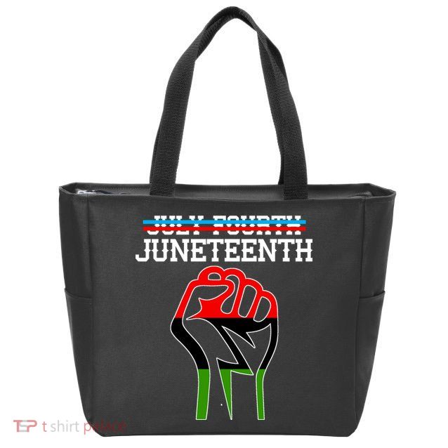 Juneteenth Freedom Fist Zip Tote Bag