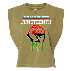 Juneteenth Freedom Fist Garment-Dyed Women's Muscle Tee