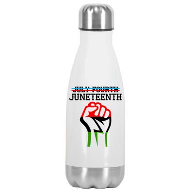 Juneteenth Freedom Fist Stainless Steel Insulated Water Bottle