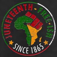 Juneteenth Freeish Since 1865 7 Panel Mesh Trucker Snapback Hat
