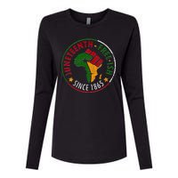 Juneteenth Freeish Since 1865 Womens Cotton Relaxed Long Sleeve T-Shirt