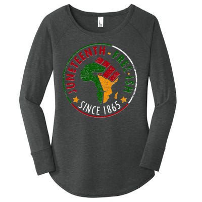 Juneteenth Freeish Since 1865 Women's Perfect Tri Tunic Long Sleeve Shirt