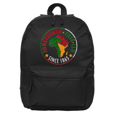Juneteenth Freeish Since 1865 16 in Basic Backpack
