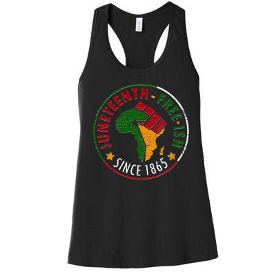 Juneteenth Freeish Since 1865 Women's Racerback Tank