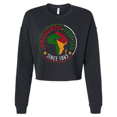 Juneteenth Freeish Since 1865 Cropped Pullover Crew