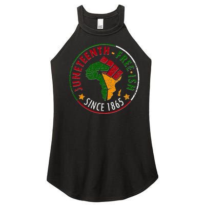 Juneteenth Freeish Since 1865 Women's Perfect Tri Rocker Tank