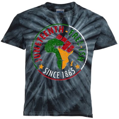 Juneteenth Freeish Since 1865 Kids Tie-Dye T-Shirt