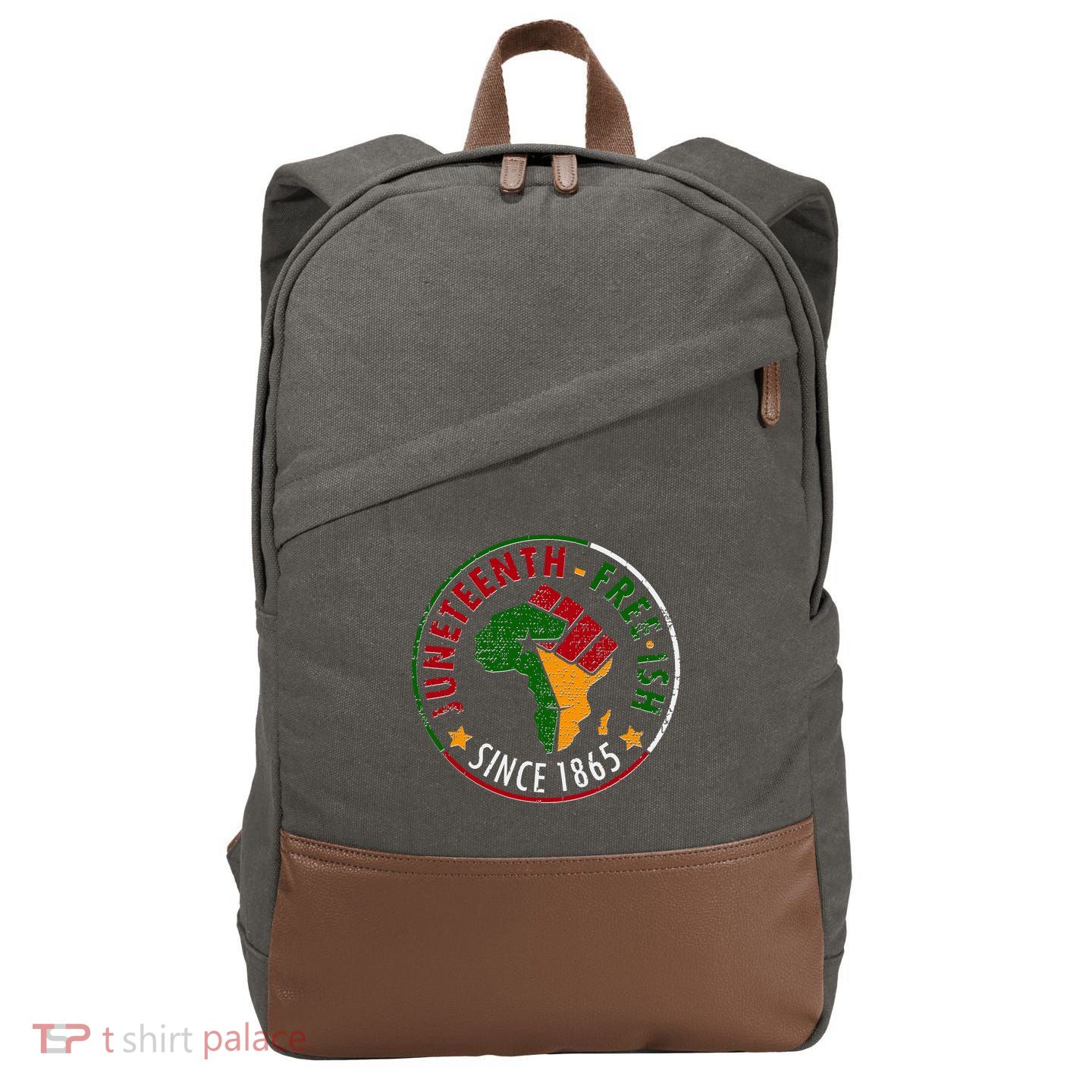 Juneteenth Freeish Since 1865 Cotton Canvas Backpack