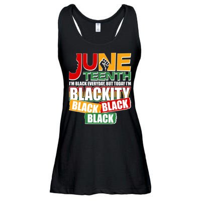 Juneteenth I'm Black Everyday But Today I'm Blackity Black  Ladies Essential Flowy Tank