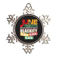 Juneteenth I'm Black Everyday But Today I'm Blackity Black  Metallic Star Ornament