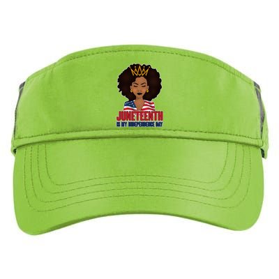 Juneteenth Is My Independence Day African American USA Flag Adult Drive Performance Visor