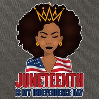 Juneteenth Is My Independence Day African American USA Flag Cotton Canvas Backpack