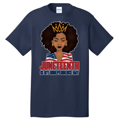 Juneteenth Is My Independence Day African American USA Flag Tall T-Shirt