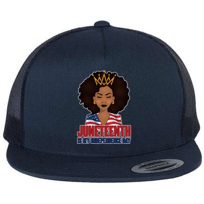 Juneteenth Is My Independence Day African American USA Flag Flatbill Hat