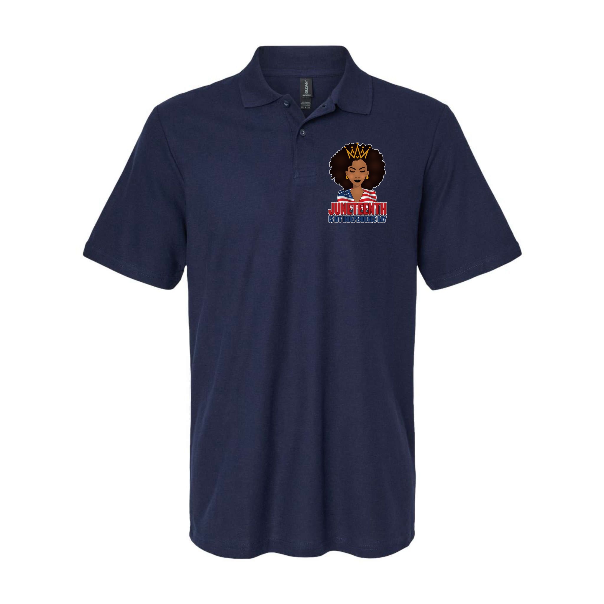 Juneteenth Is My Independence Day African American USA Flag Polo