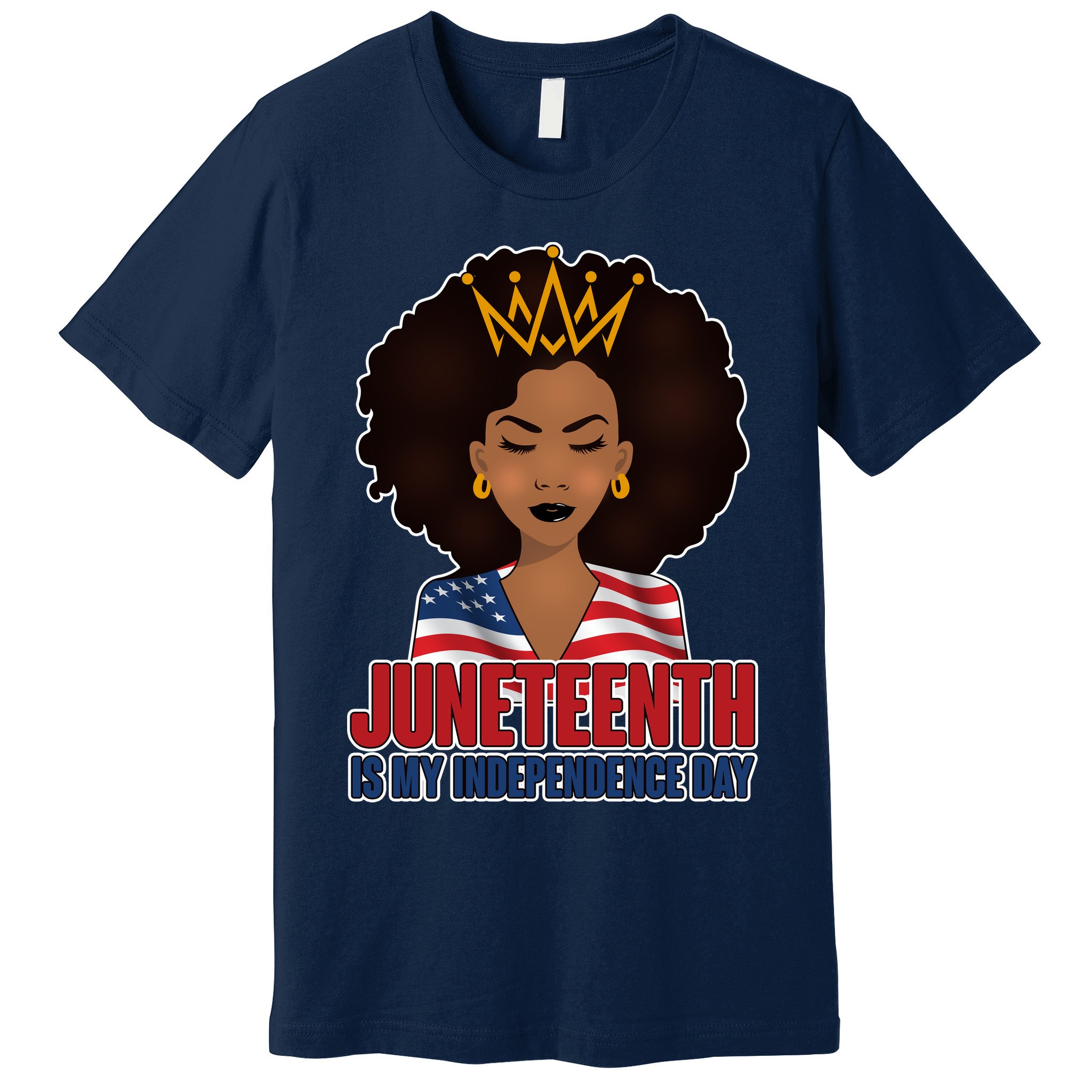 Juneteenth Is My Independence Day African American USA Flag Premium T-Shirt
