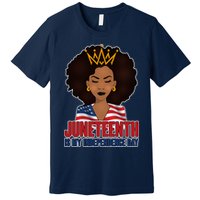 Juneteenth Is My Independence Day African American USA Flag Premium T-Shirt