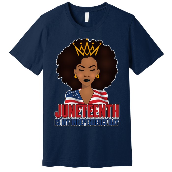 Juneteenth Is My Independence Day African American USA Flag Premium T-Shirt