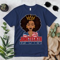 Juneteenth Is My Independence Day African American USA Flag Premium T-Shirt
