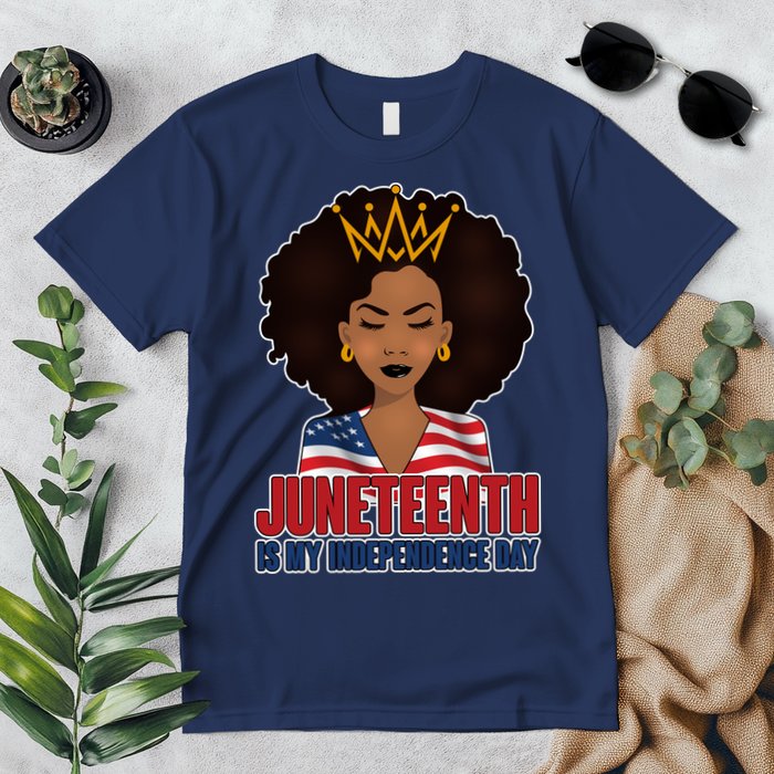 Juneteenth Is My Independence Day African American USA Flag Premium T-Shirt