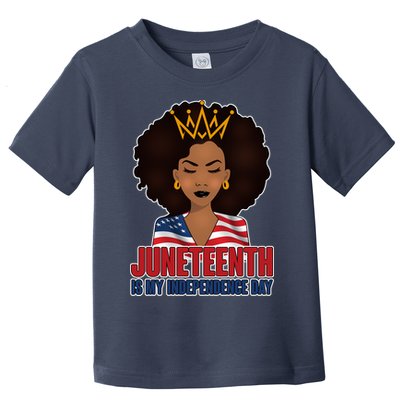 Juneteenth Is My Independence Day African American USA Flag Toddler T-Shirt