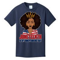 Juneteenth Is My Independence Day African American USA Flag Kids T-Shirt