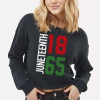 Juneteenth Jersey 1865 Cropped Pullover Crew
