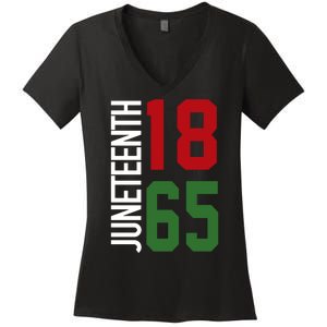 Juneteenth Jersey 1865 Women's V-Neck T-Shirt