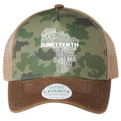 Juneteenth June 19 1865 Africa Word Cloud Art Legacy Tie Dye Trucker Hat