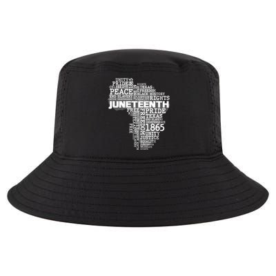 Juneteenth June 19 1865 Africa Word Cloud Art Cool Comfort Performance Bucket Hat